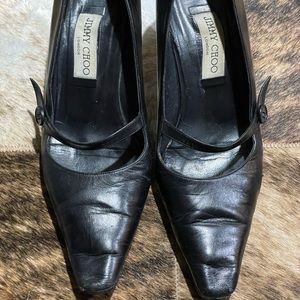 Vintage Jimmy Choo kitten heel square point heels